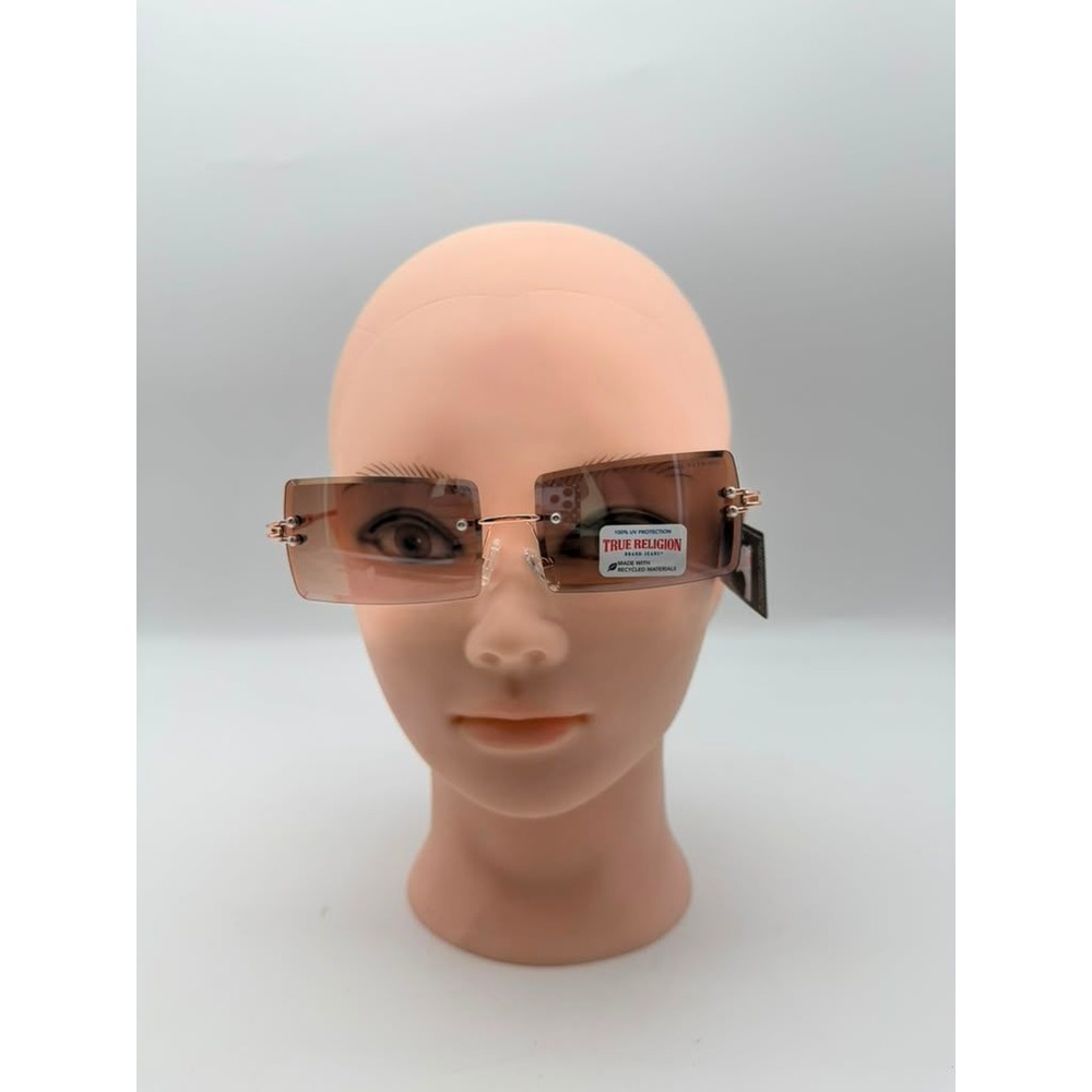 True Religion Rimless Luxury Rectangle Sunglasses